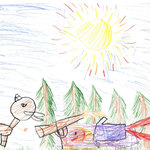 Hubertský den 2015 - obrázky dětí ze Základní školy Bělohorská, Praha